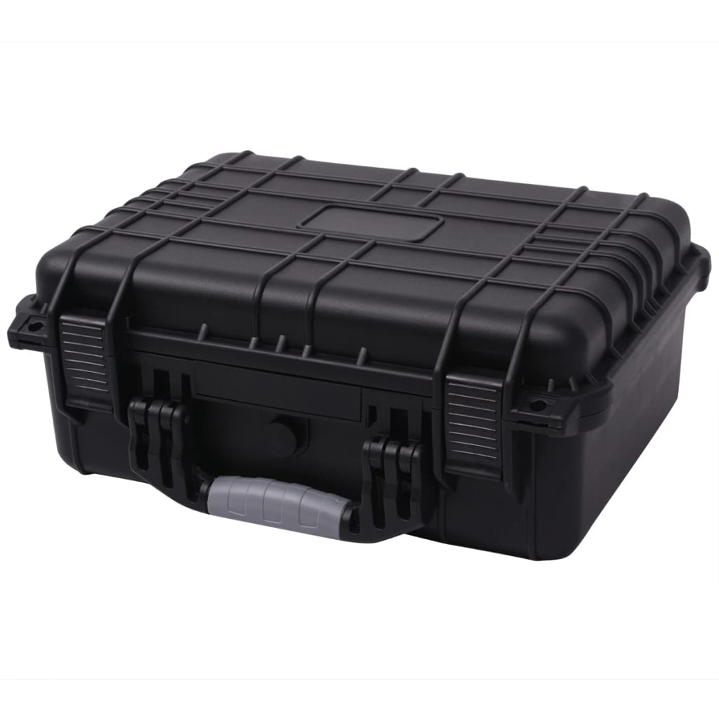 Vidaxl droge materiaalkoffer 40,6x33x17,4 cm zwart