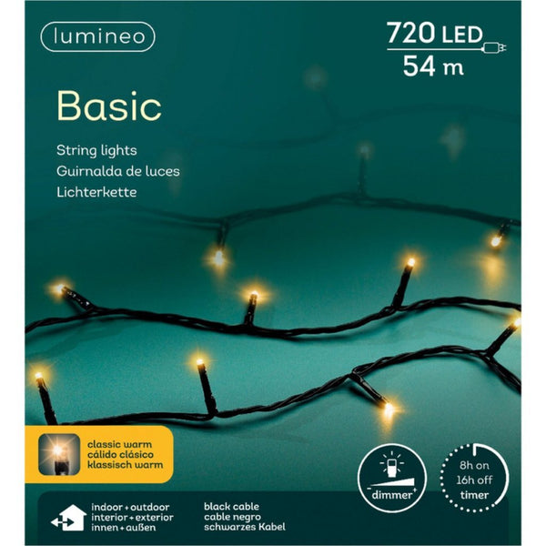 Kaemingk led basic lights zwart klassiek warm l.5400cm