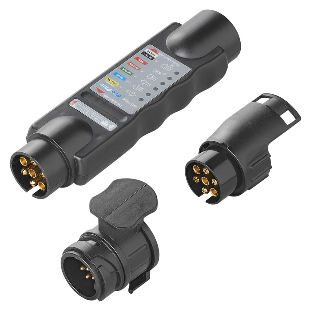 Proplus stekkertester 7-pins 12v + 2 adapters 343524