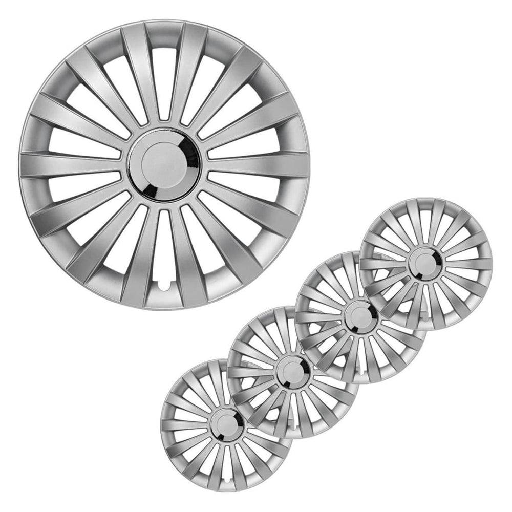 Proplus wieldoppen 4 st meridiaan 16'' zilverkleurig
