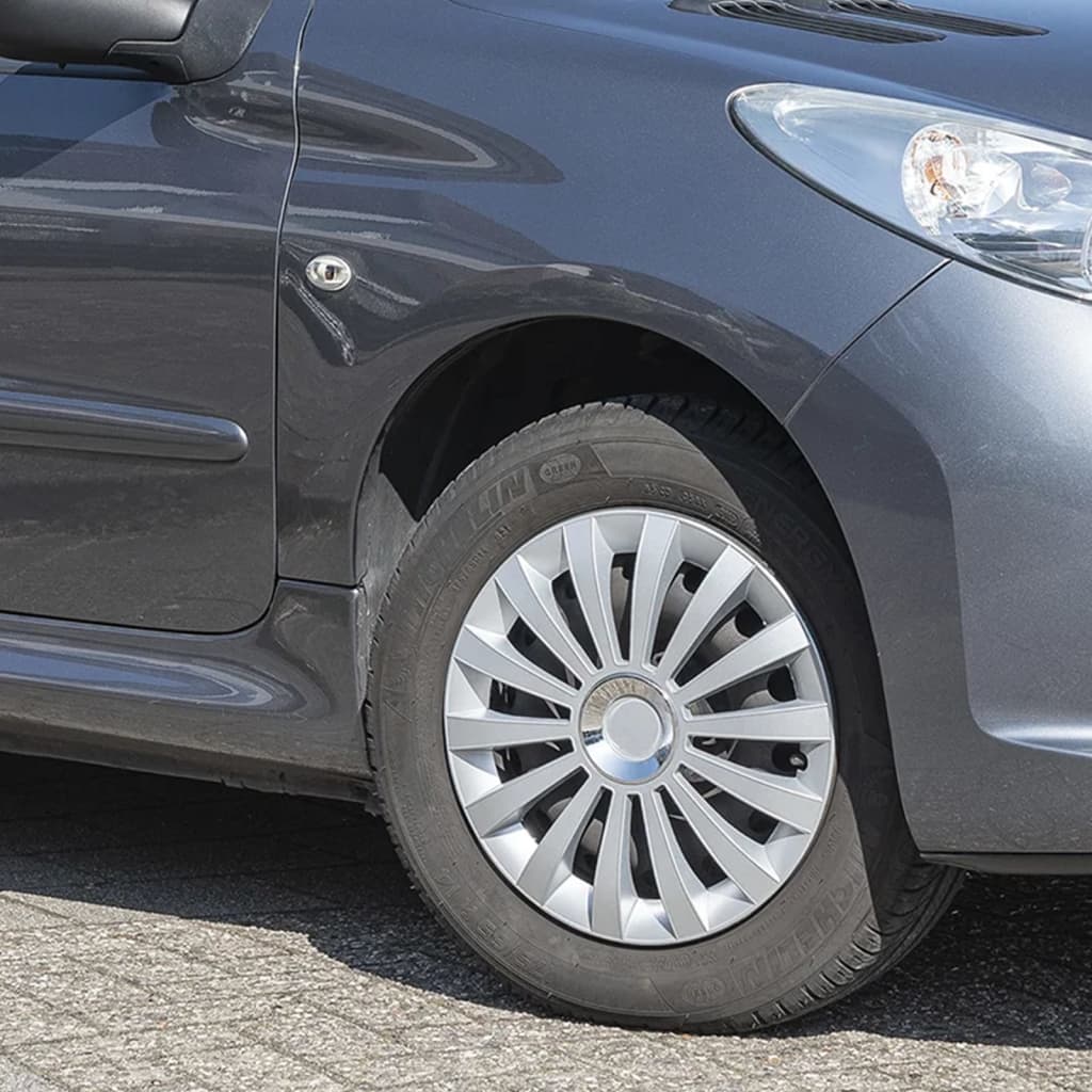 Proplus wieldoppen 4 st meridiaan 16'' zilverkleurig