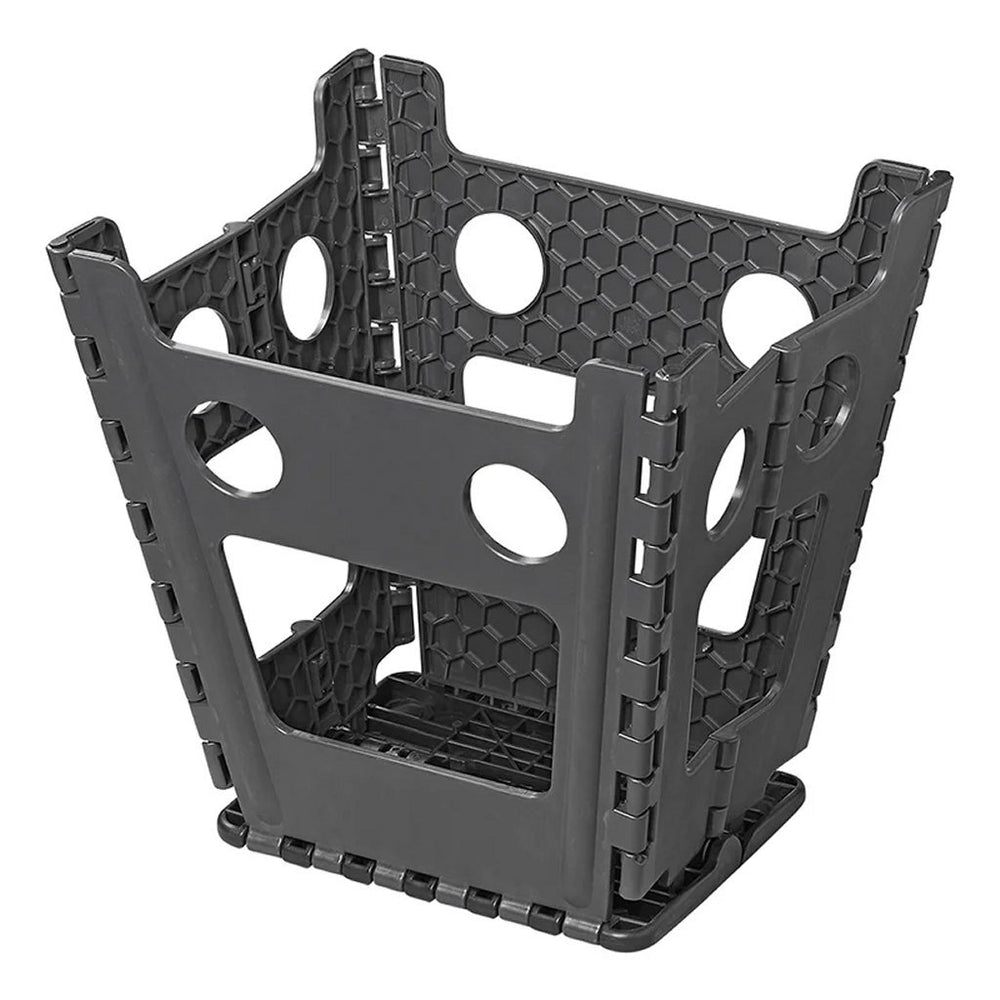 opvouwbaar opstapje zwart grijs 29 x 21,5 x 39,5 cm