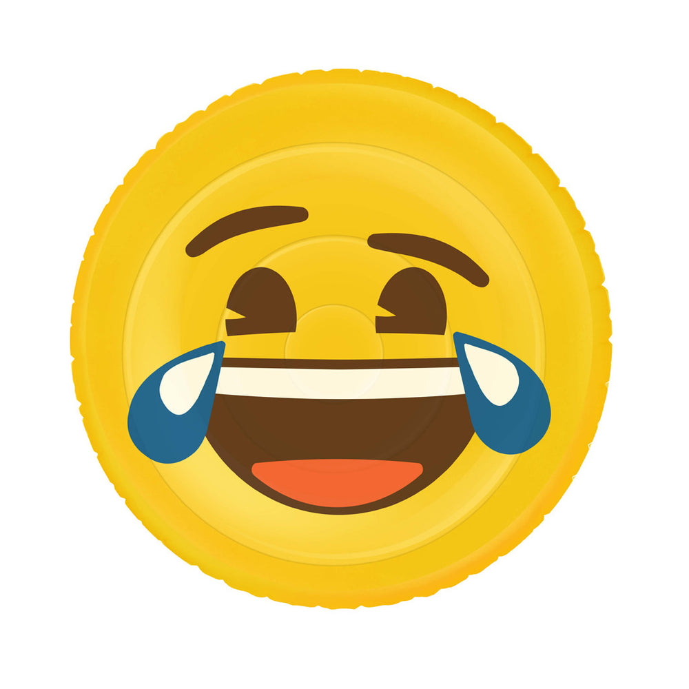 Basic opblaasbaar figuur emoji gezicht lol 140cm