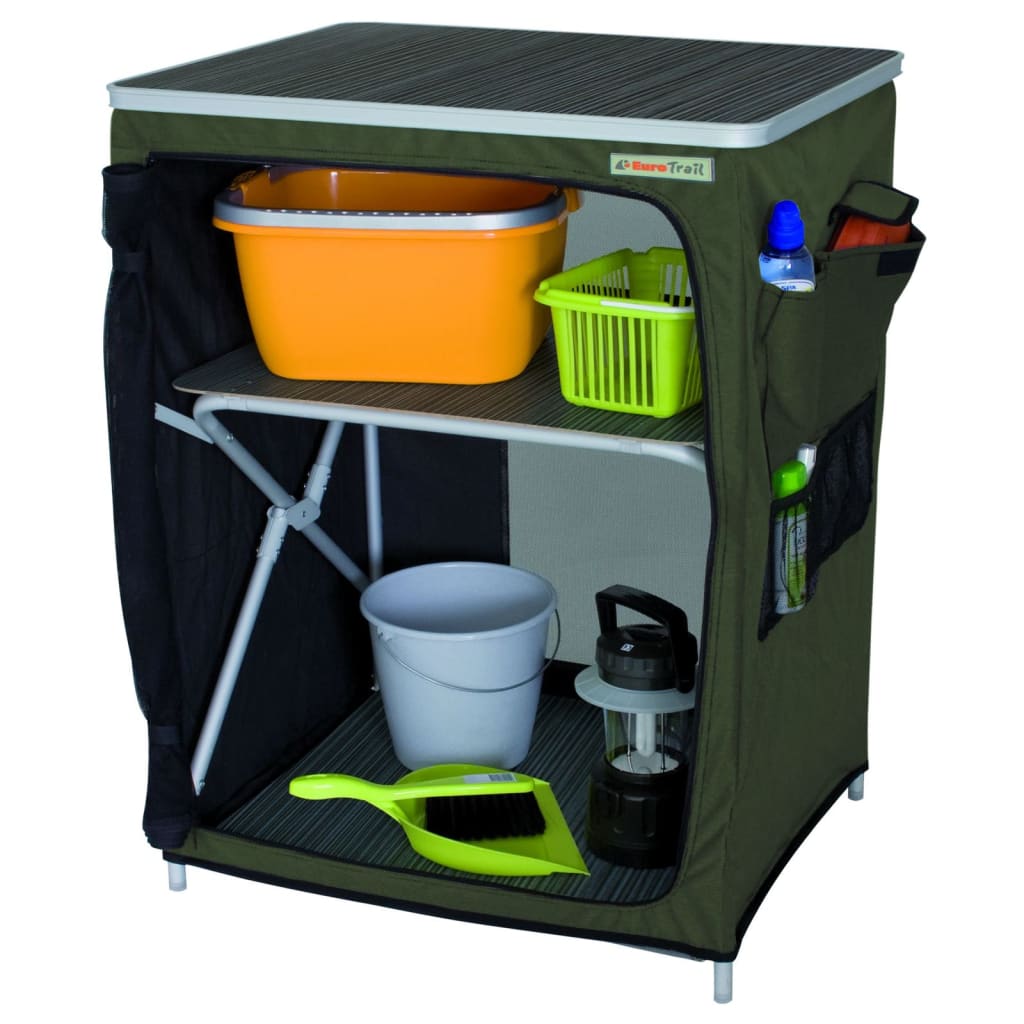 Eurotrail Campingkast Vallou 67x53x86 cm groen