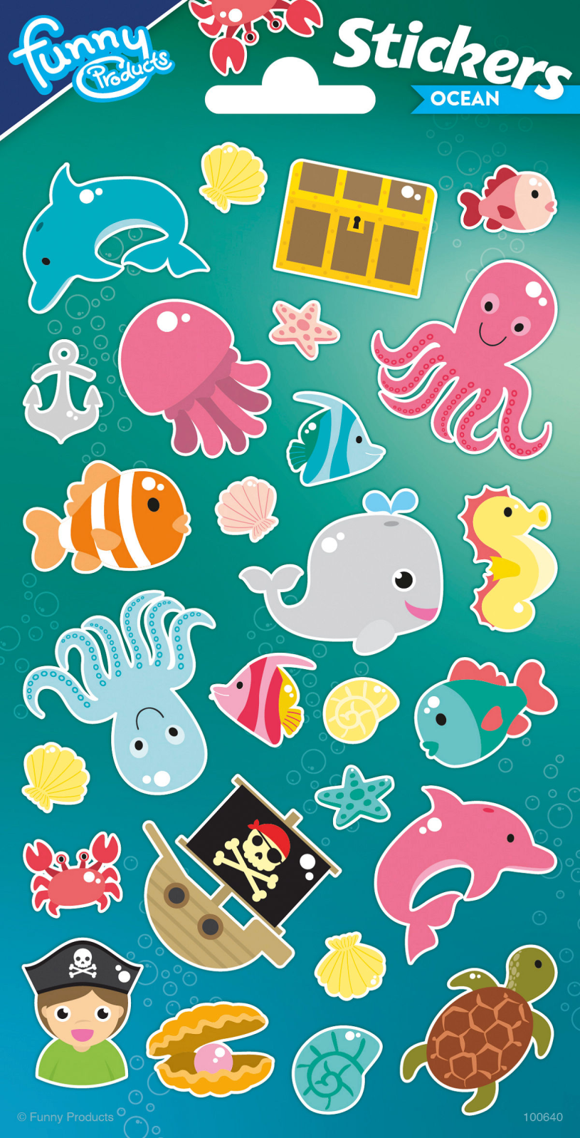 Totum stickervel onderwaterwereld