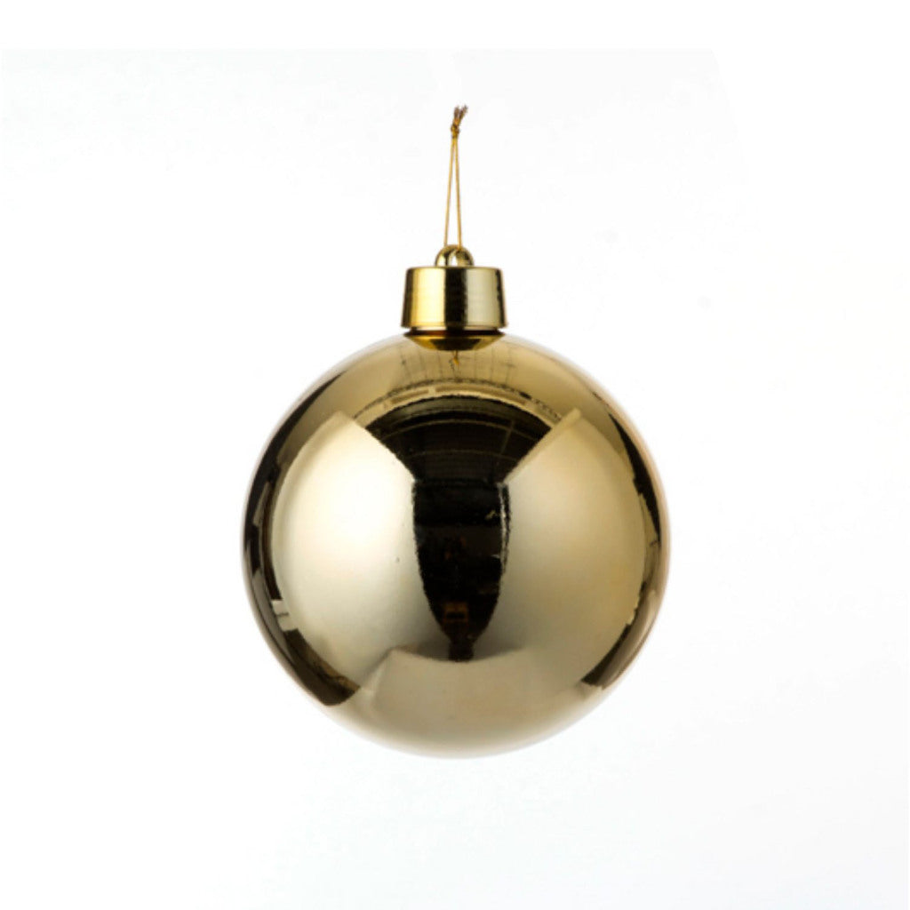 House of Seasons kerstbal kunststof goud d20cm