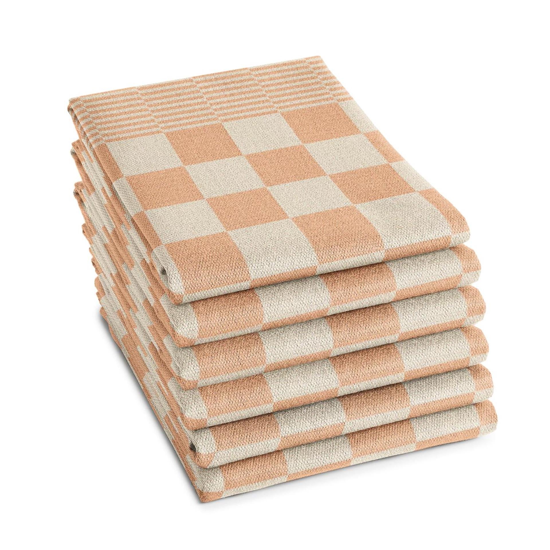 Ddddd theedoek bbq pastel perzik 6st