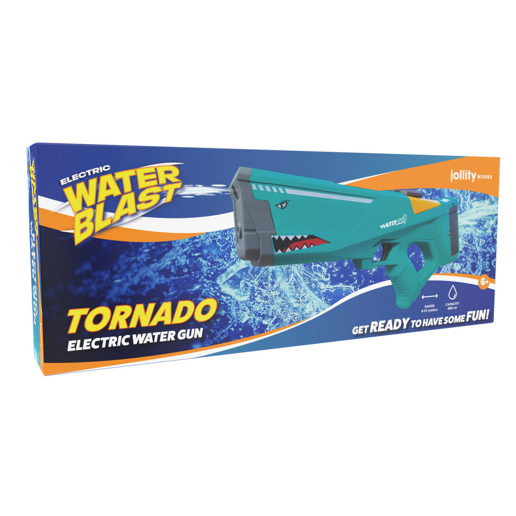 Overige merken waterblast elektrisch waterpistool tornado + 600 ml bellenblaas groen