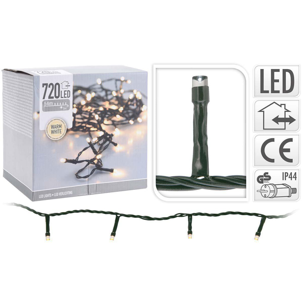 SIASIA Kerstverlichting 54M 720 LED Lampjes IP44