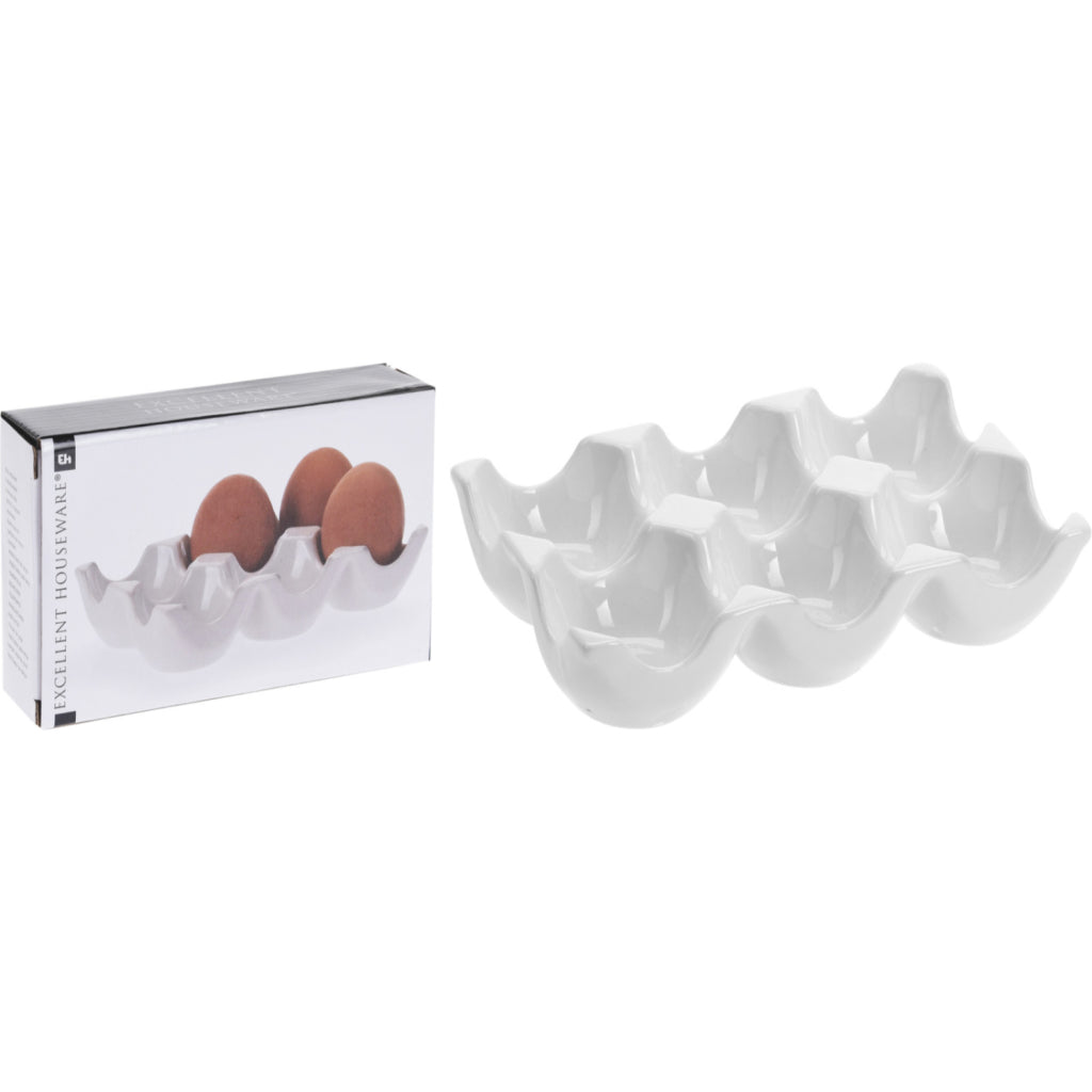 Excellent Houseware Houseware Porseleinen Eierhouder Wit