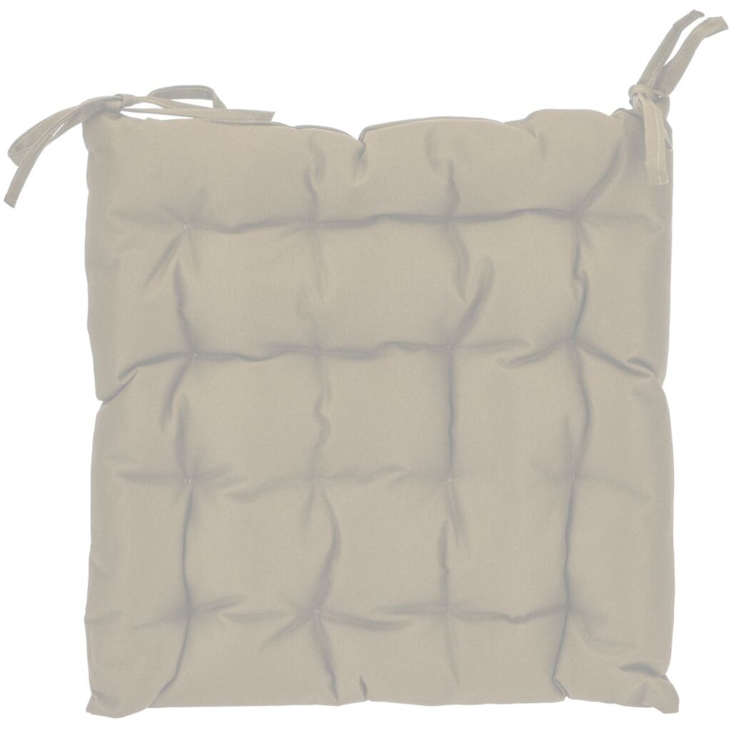 Basis stoelkussen 40x40x6 cm beige
