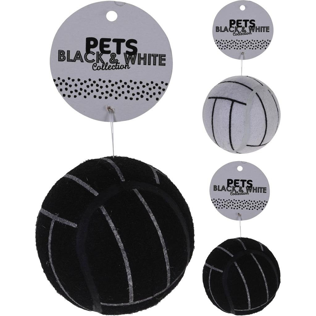 Basic Pets Zwart en Wit Collectie Honden Speelgoed-Bal 7,5 cm