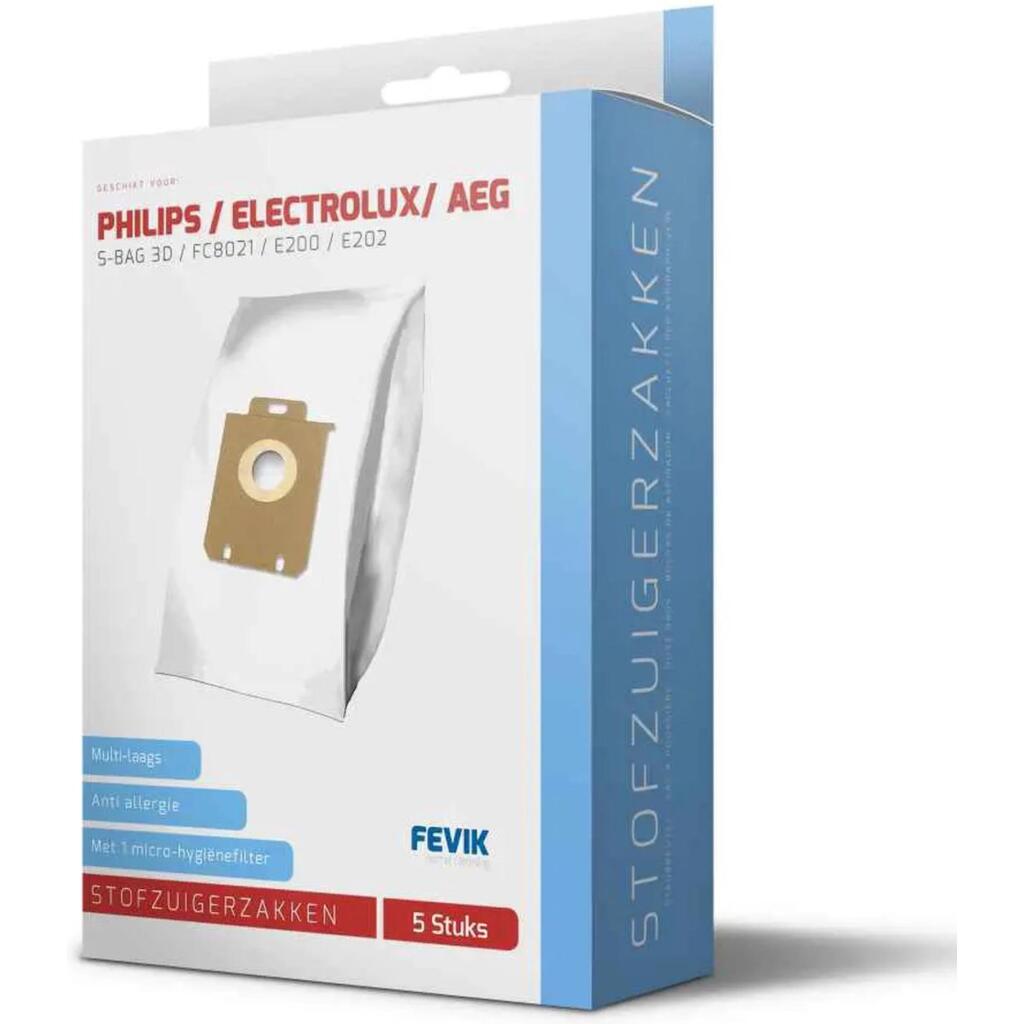 Fevik stofzuigerzakken philips aeg sbag 5 stuks