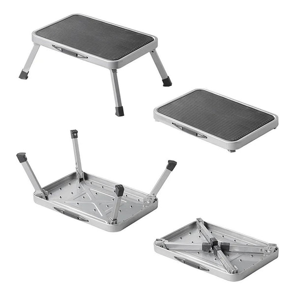 Proplus opstapje inklapbaar 38x26x17.5 cm voor caravan camper grijs zwart