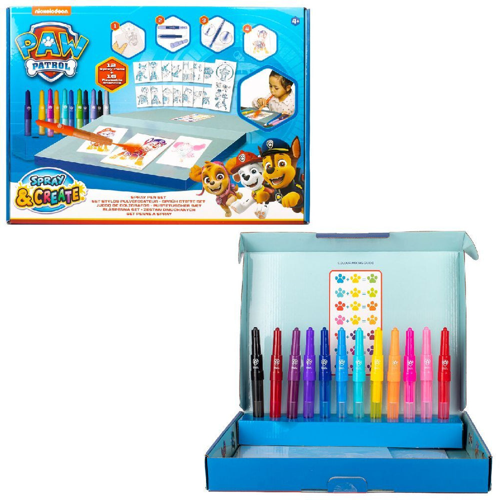 Canenco paw patrol spray and create spray pen set deluxe