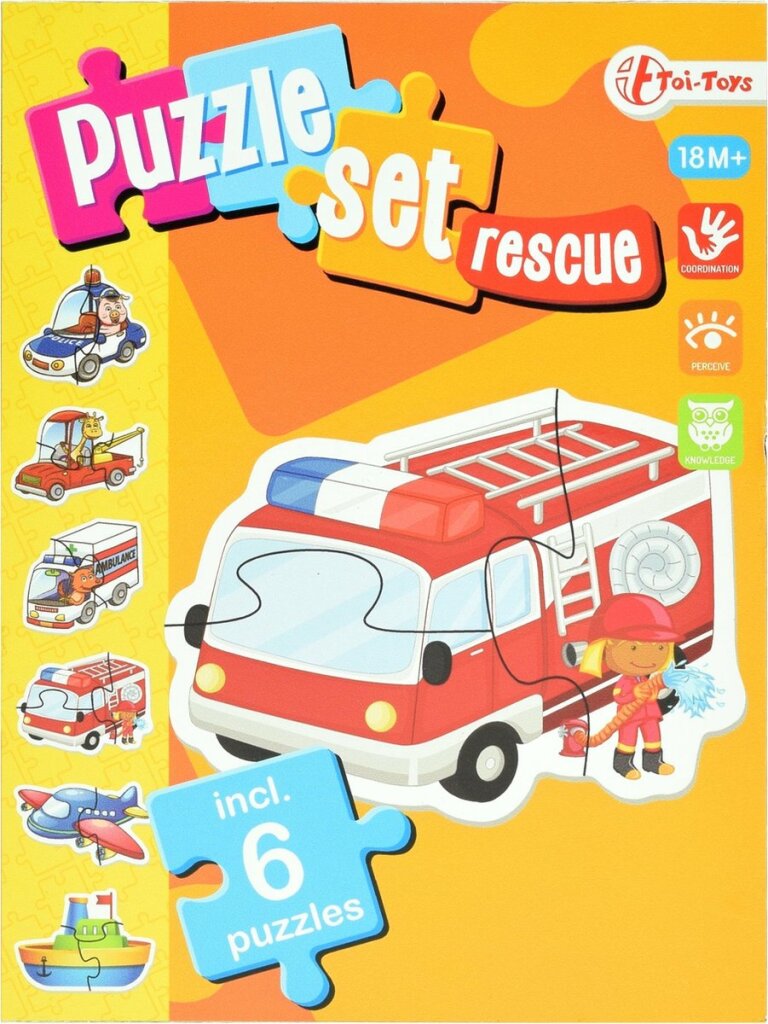 Toi-toys legpuzzelset hulpdiensten junior karton 15 stukjes