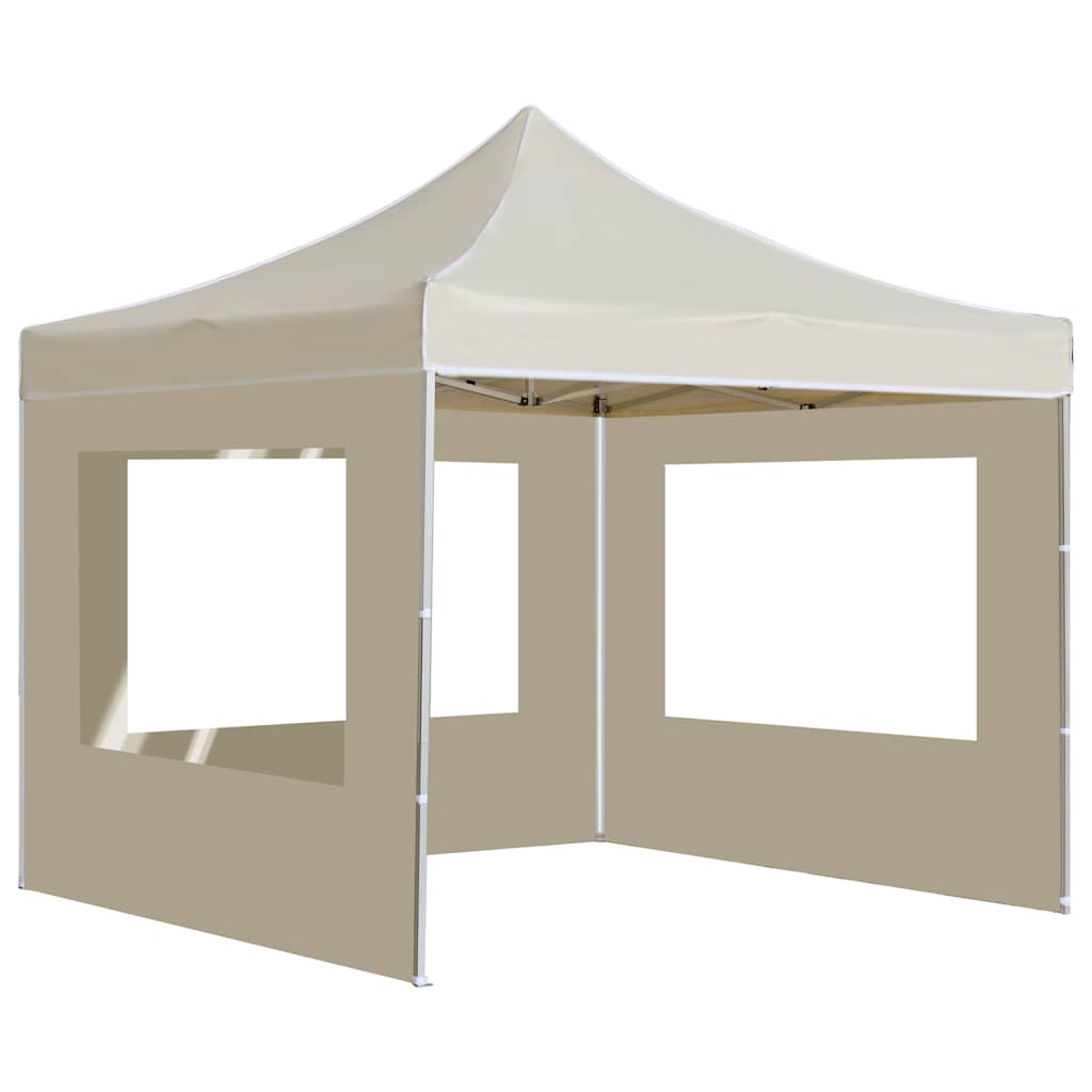 Vidaxl partytent inklapbaar met wanden 3x3m aluminium crème