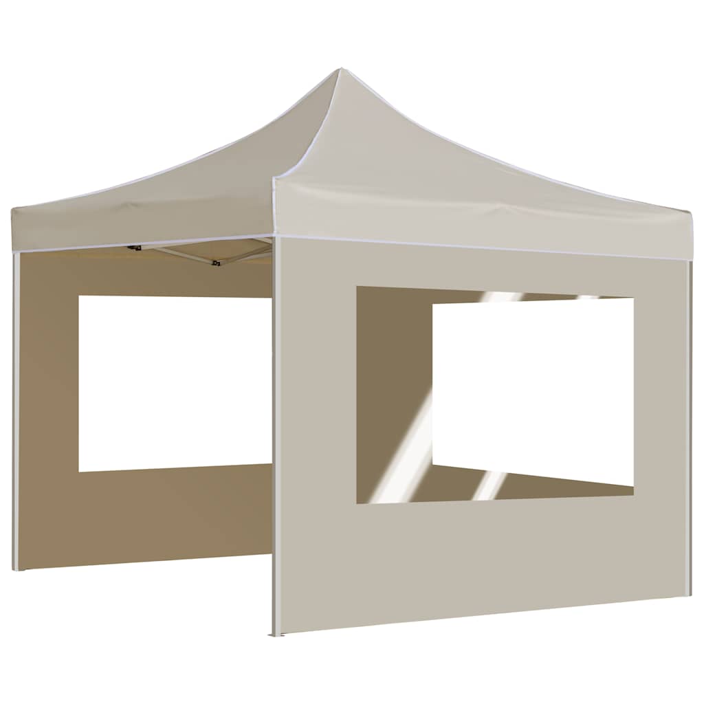 Vidaxl partytent inklapbaar met wanden 3x3m aluminium crème