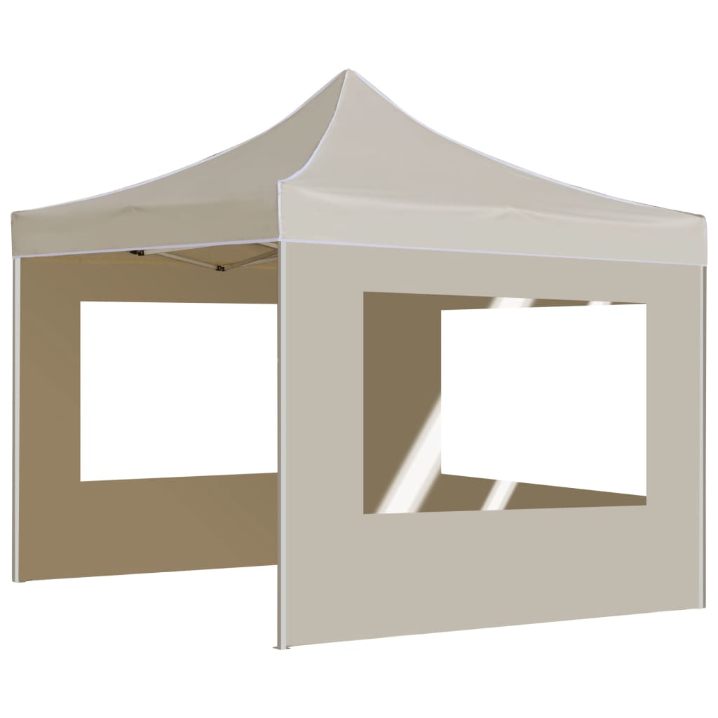 Vidaxl partytent inklapbaar met wanden 3x3m aluminium crème