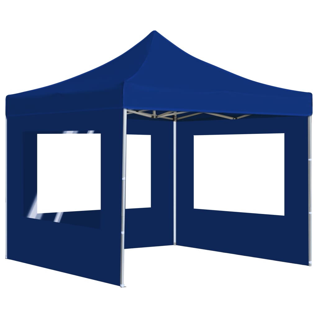 VidaXL Partytent inklapbaar met wanden 3x3m aluminium blauw