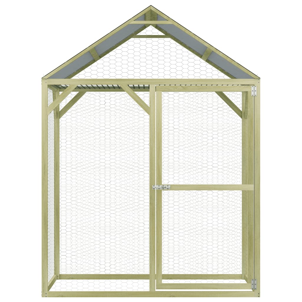 VidaXL Kippenhok 1,5x1,5x2m staal