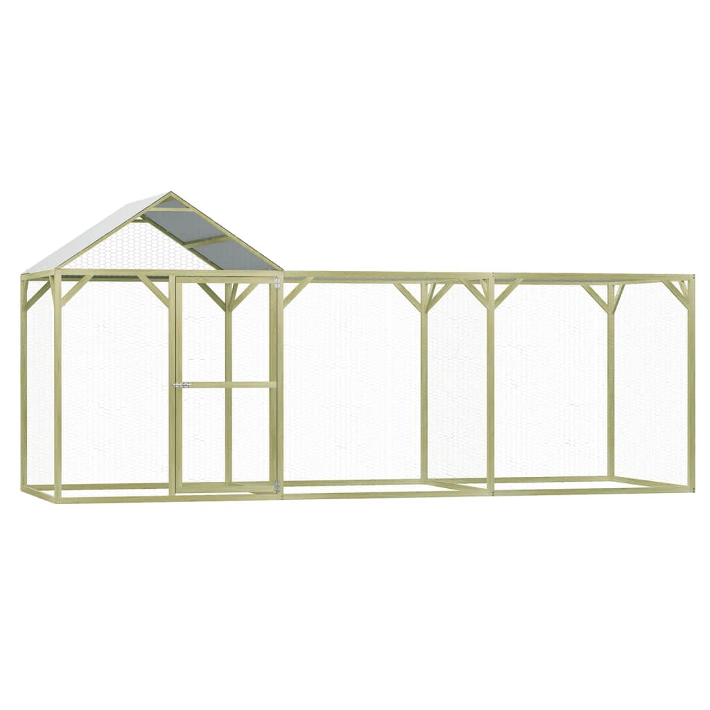 VidaXL Kippenhok 4,5x1,5x2m staal