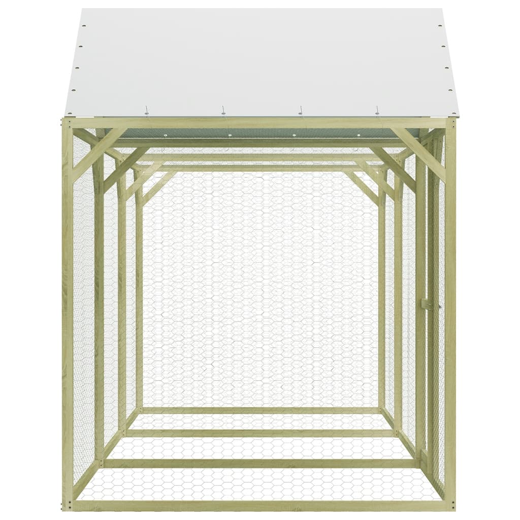 VidaXL Kippenhok 4,5x1,5x2m staal