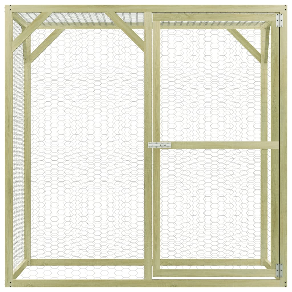 VidaXL Kippenhok 1,5x1,5x2m staal