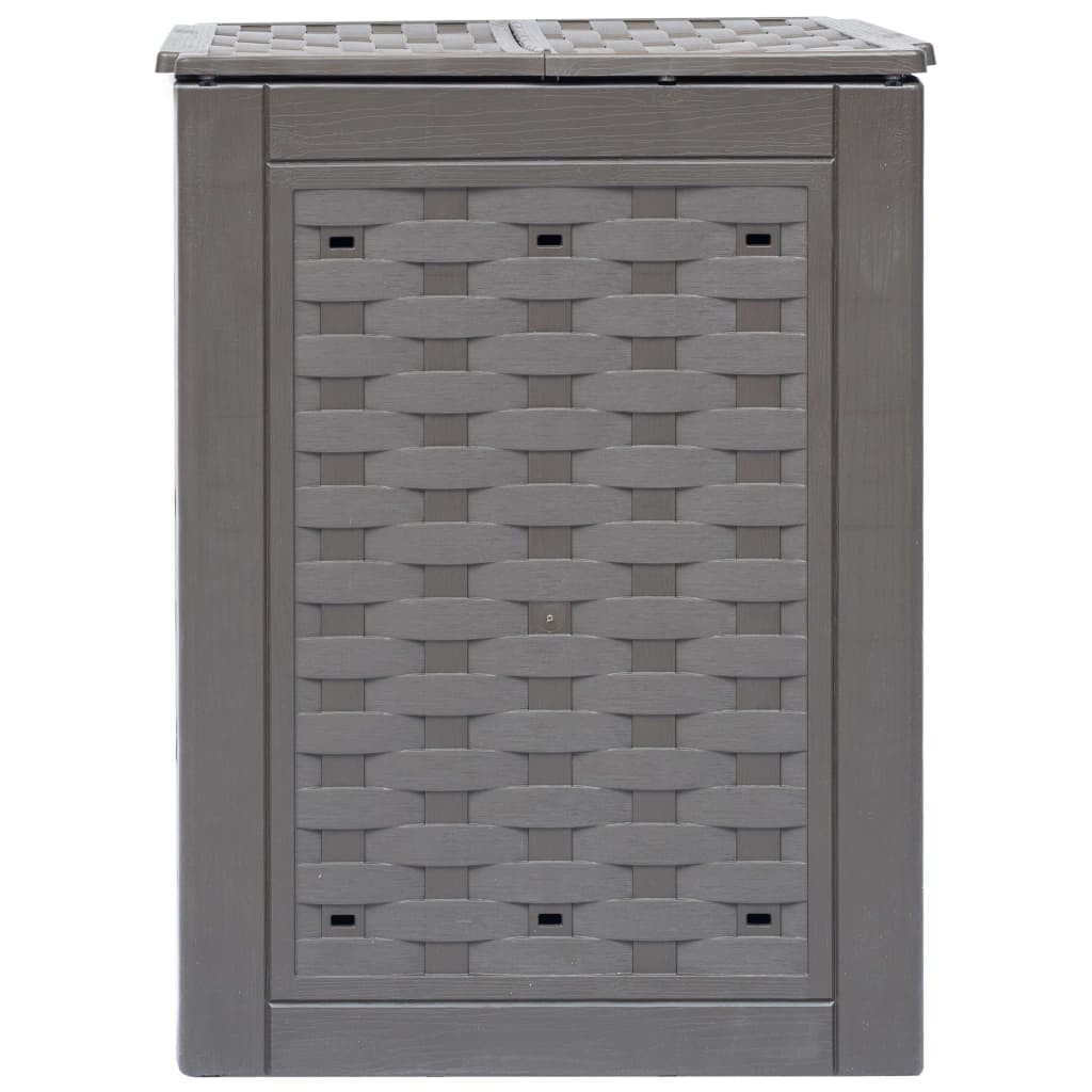 Vidaxl compostbak 300 l 60x60x83 cm kunststof rattan bruin