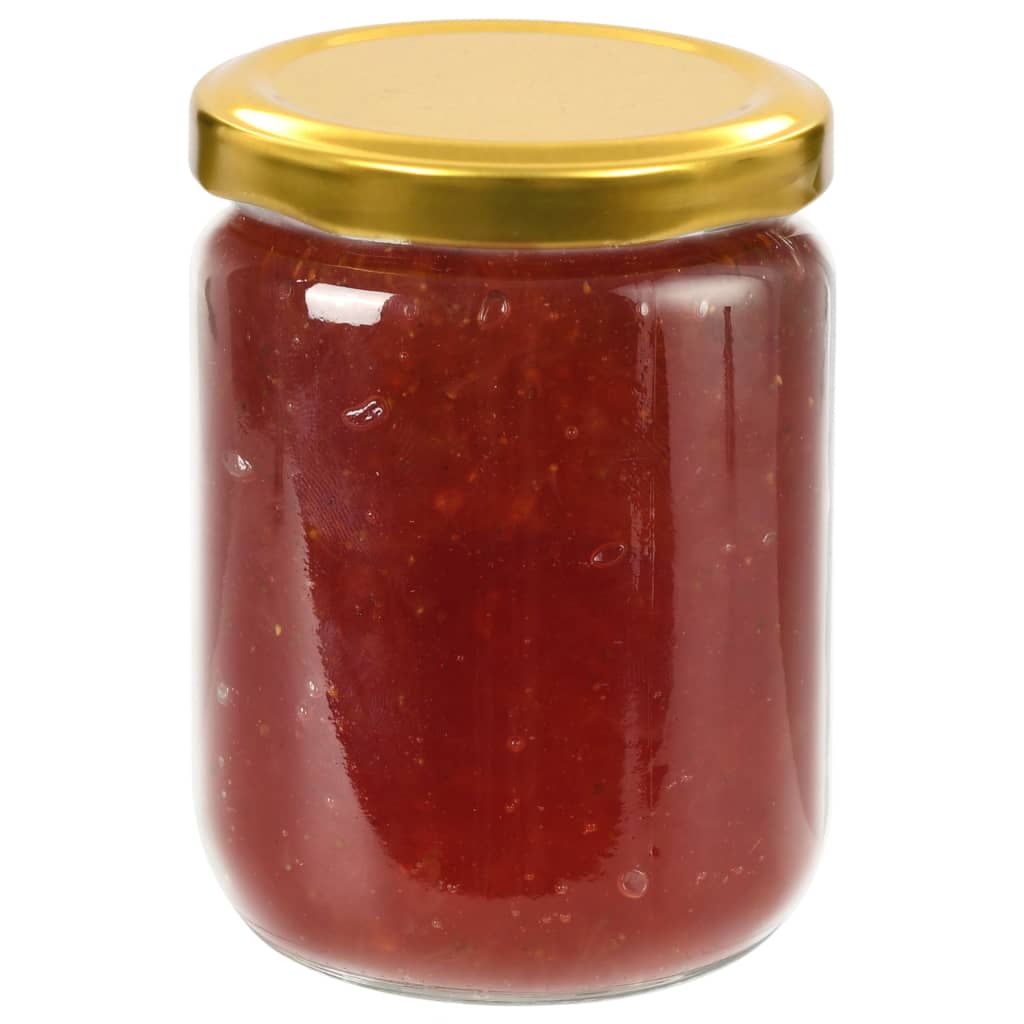 Vidaxl jampotten met goudkleurige deksels 96 st 230 ml glas