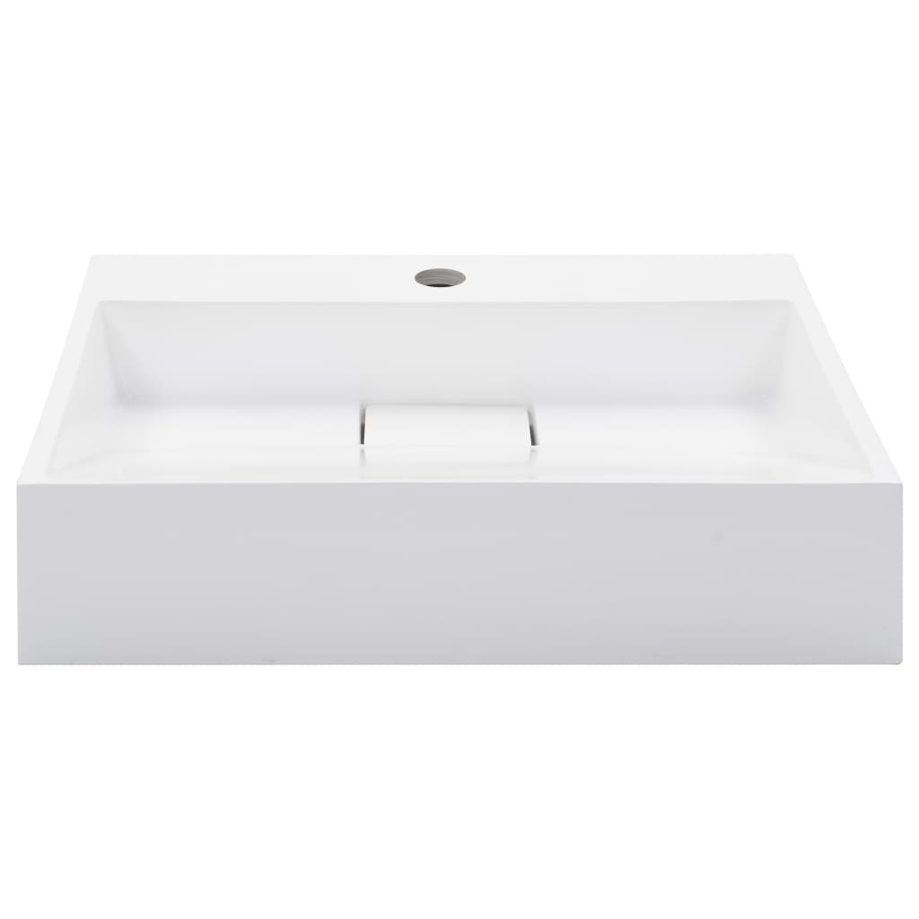 Vidaxl wastafel 50x38x13 cm mineraal gewonnen marmer wit