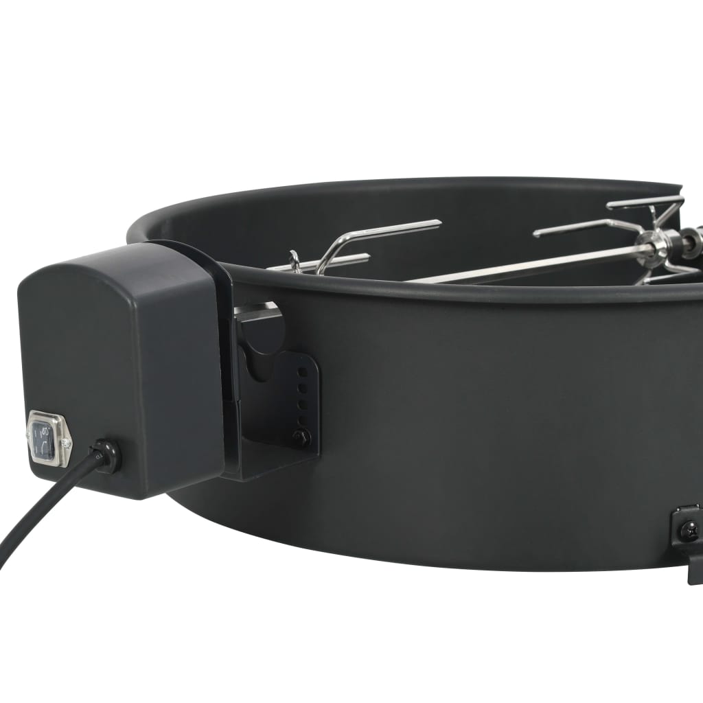 VidaXL BBQ draaispitring 47 cm zwart