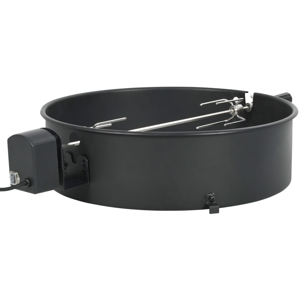 Vidaxl bbq draaispit ring 57 cm zwart