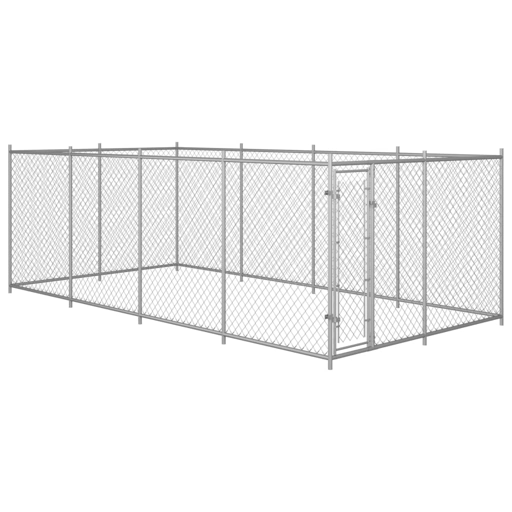 VidaXL Hondenkennel voor buiten 7,6x3,8x1,9m