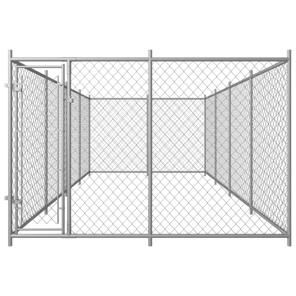 VidaXL Hondenkennel voor buiten 7,6x3,8x1,9m