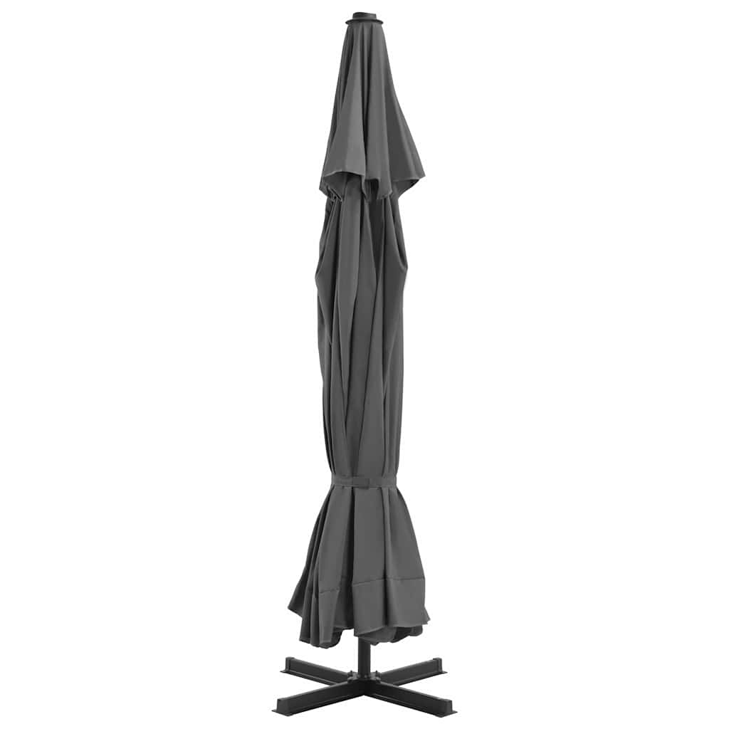 VidaXL Parasol met mobiele voet antracietkleurig