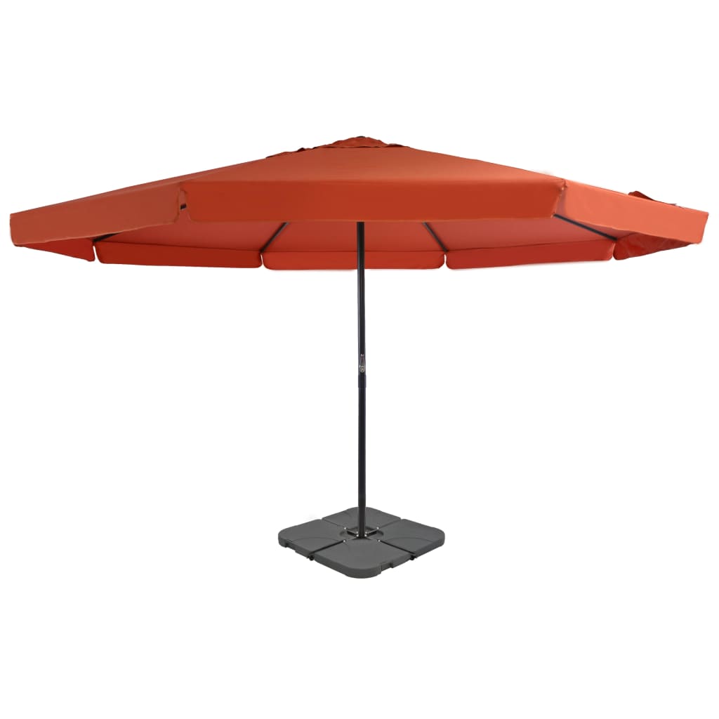 VidaXL Parasol met vaste voet terracottakleurig