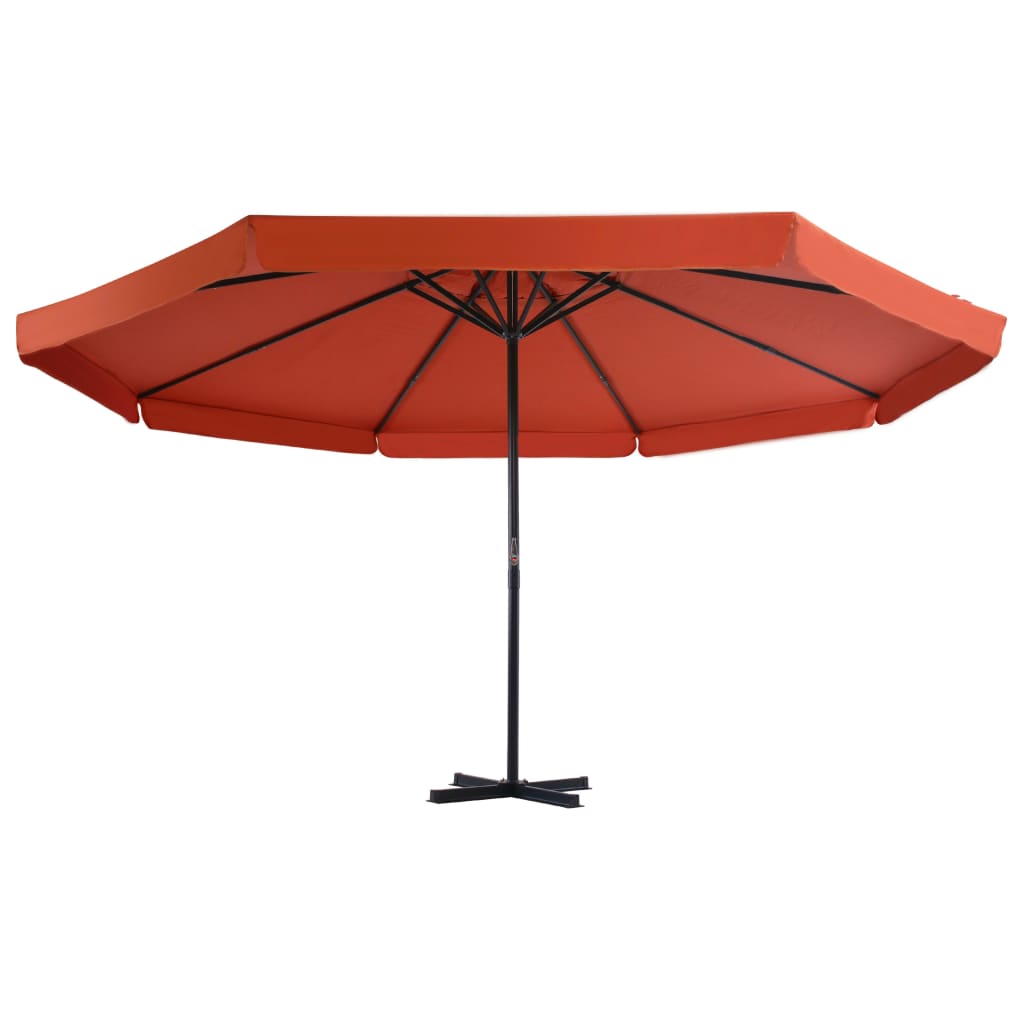 VidaXL Parasol met vaste voet terracottakleurig