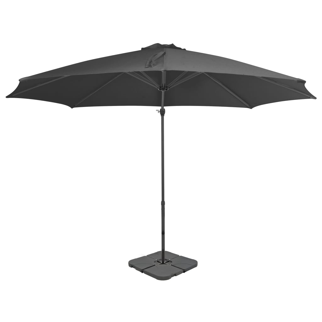 VidaXL Parasol met mobiele voet antracietkleurig