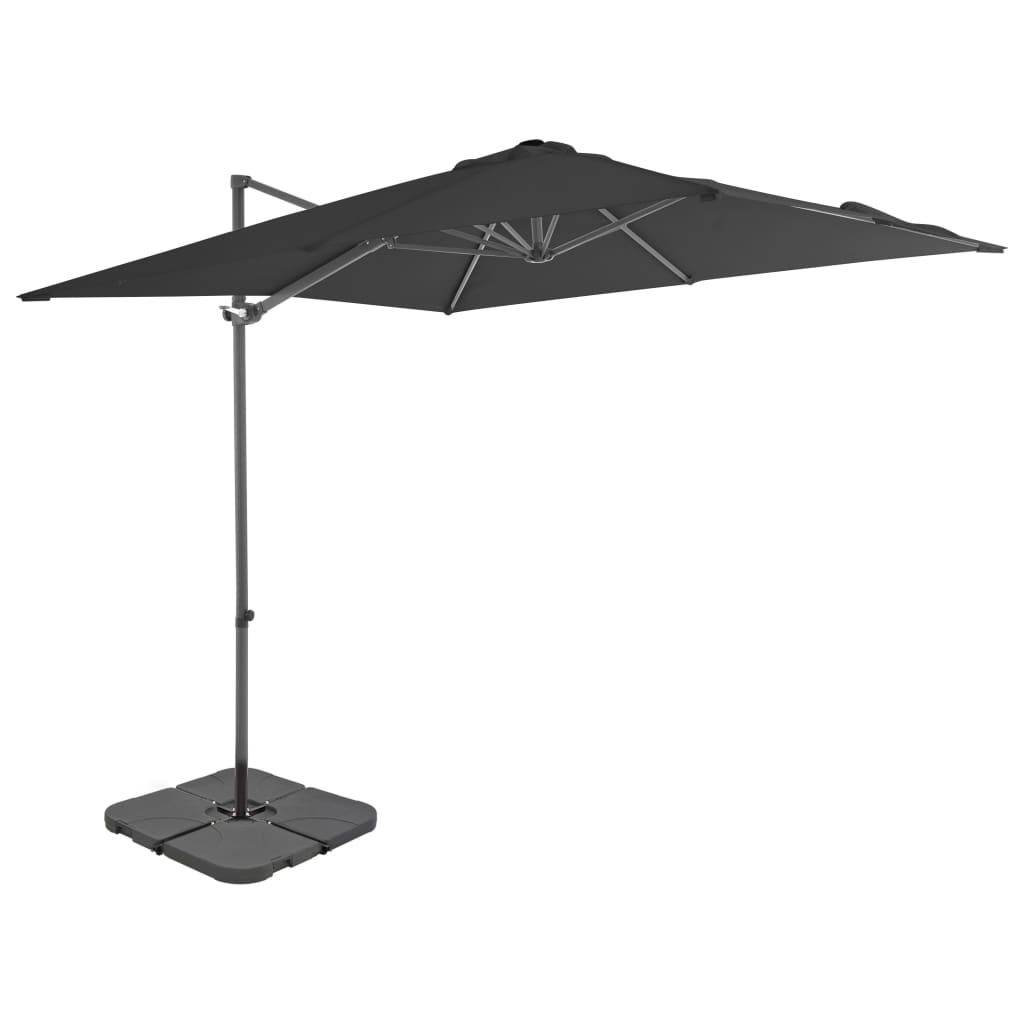 VidaXL Parasol met mobiele voet antracietkleurig