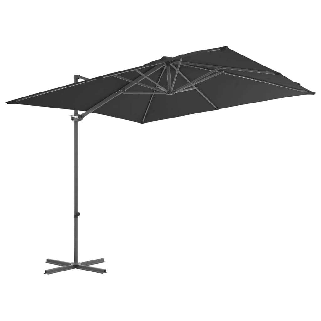VidaXL Parasol met mobiele voet antracietkleurig
