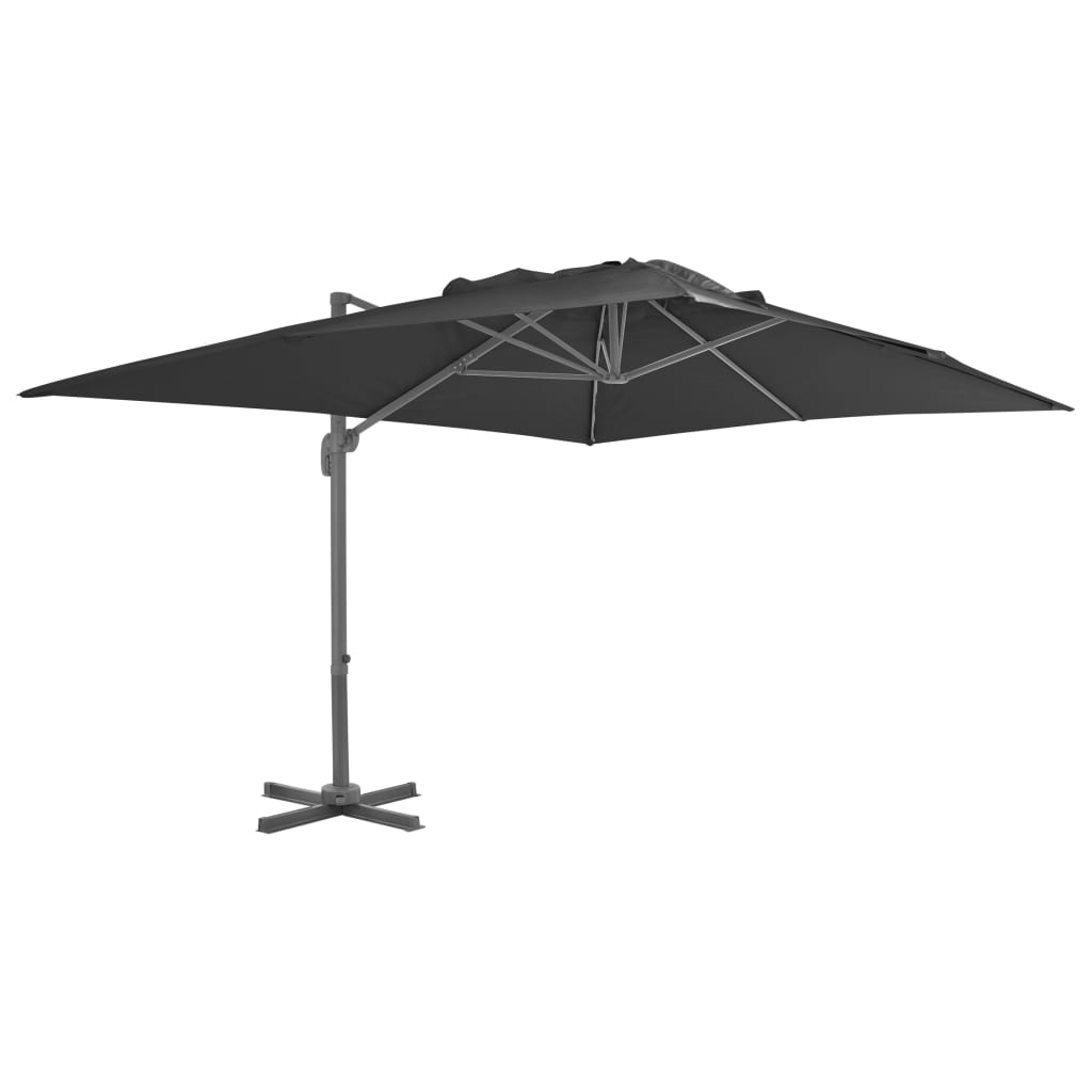 Vidaxl parasol met draagbare voet antracietkleurig