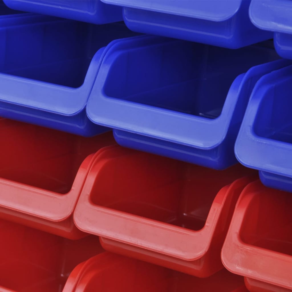 Vidaxl gereedschapsordereners wandgemonteerd blauw en rood 2 st