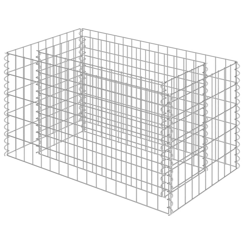 Vidaxl schanskorf plantenbak gebogen 90x50x50 cm gegalvaniseerd staal