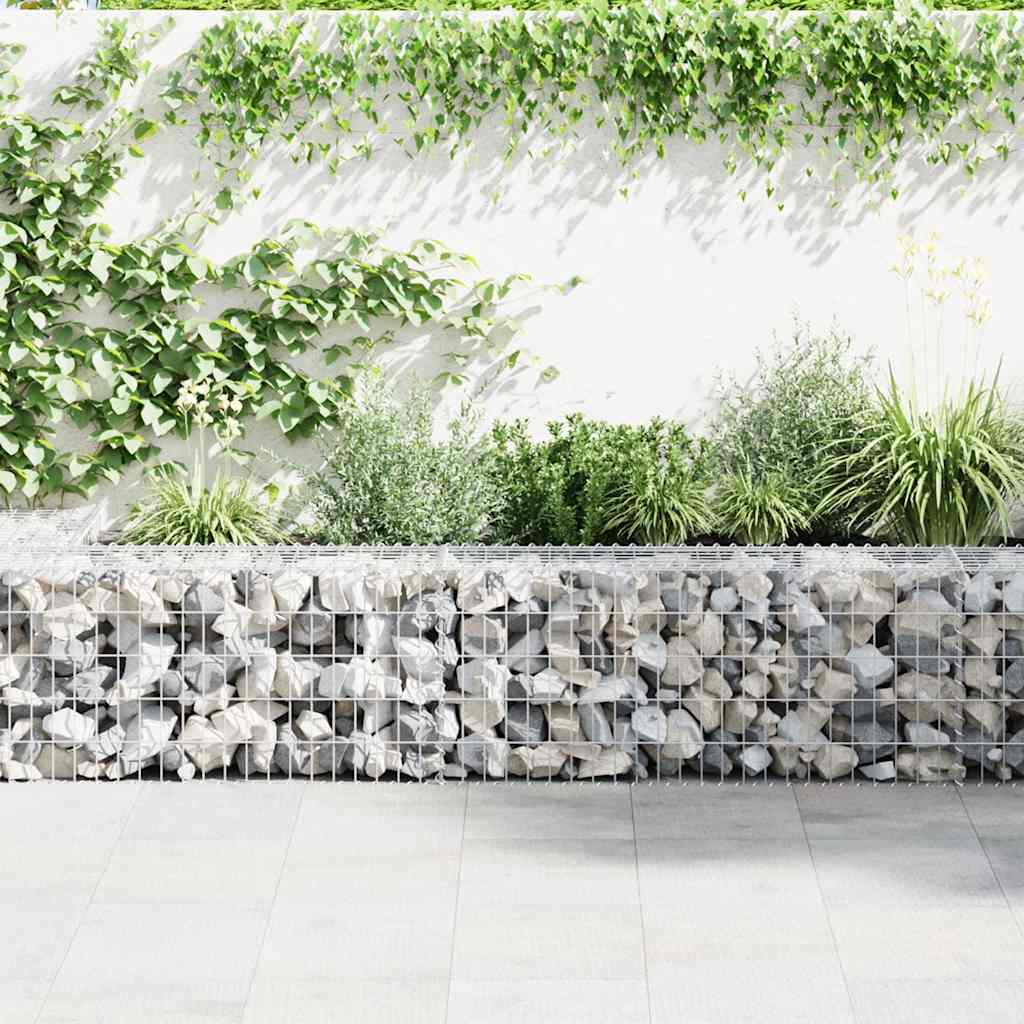 Vidaxl schanskorfmuur met deksels 300x50x50 cm gegalvaniseerd staal