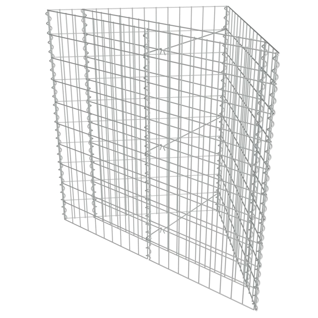 Vidaxl schanskorf plantenbak gebogen 75x75x50 cm gegalvaniseerd staal