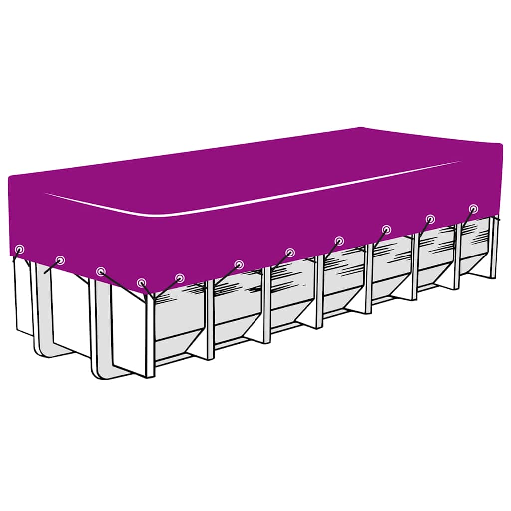 VidaXL Containernet 3x7m HDPE zwart