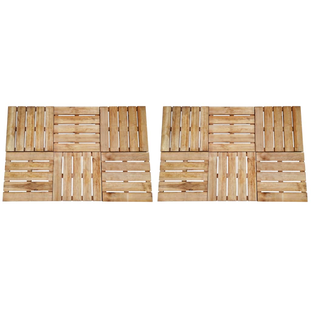 VidaXL 12 st Terrastegels 50x50 cm houtbruin