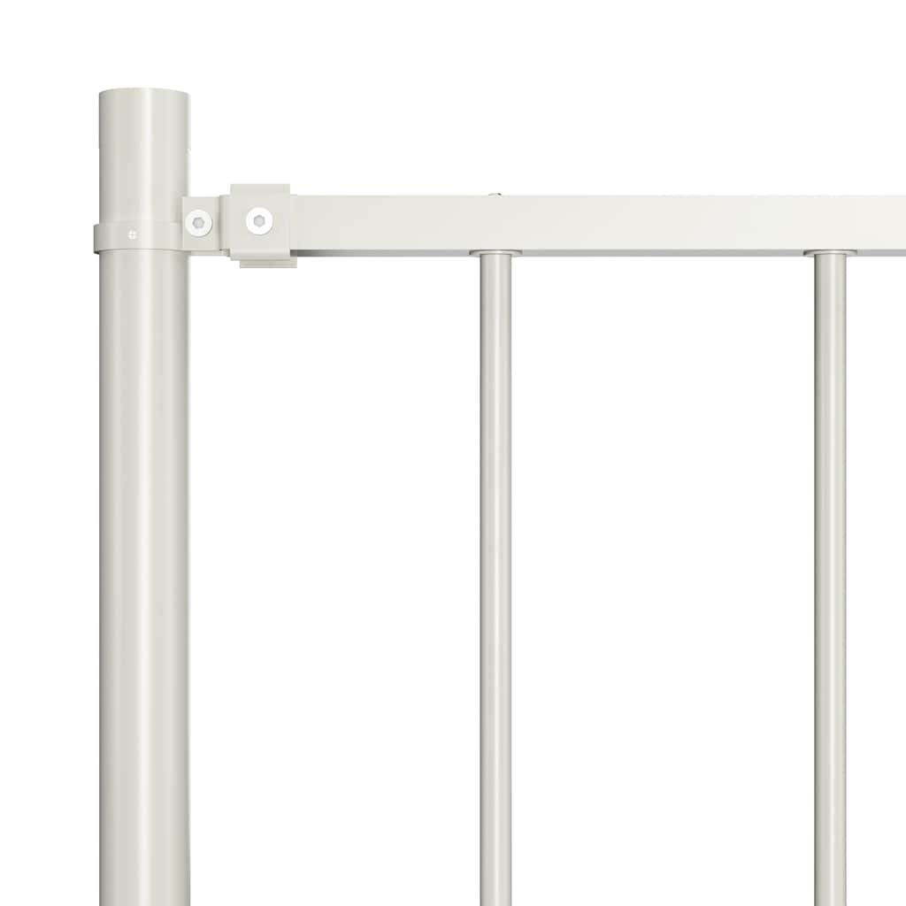 Vidaxl schuttingpaneel met palen gepoedercoat staal 1,81x1,25 m wit