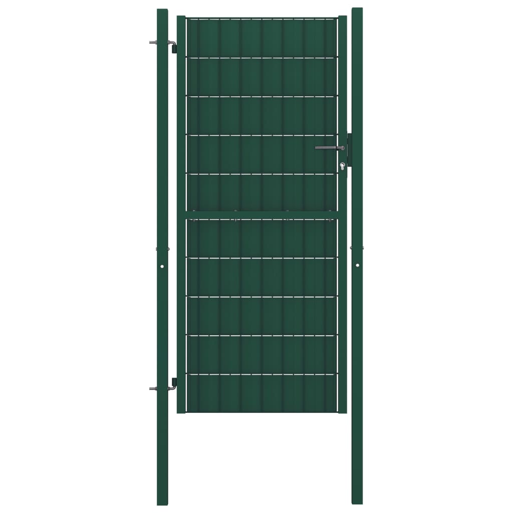 VidaXL Poort 100x204 cm PVC en staal groen